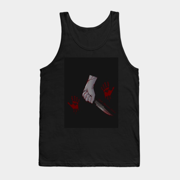 Hand and Knife Tank Top by Dark Mysteries 